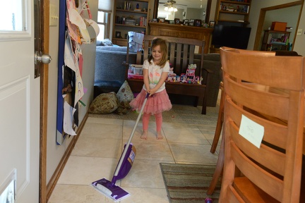 Greta helping mop1